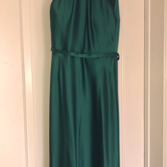 Terani Couture Emerald Satin Column Gown Size 2 - Picture 5 of 12